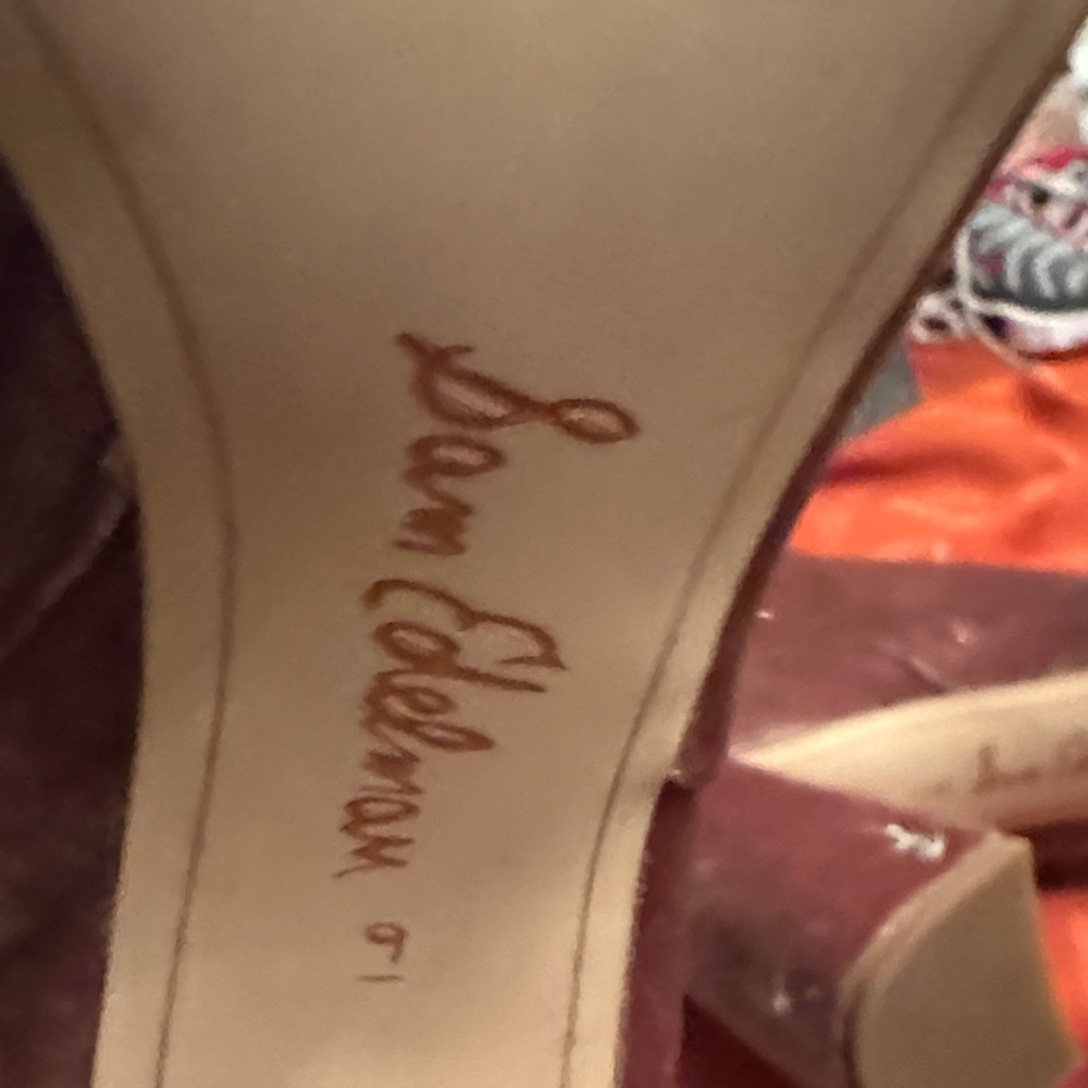 Sam Edelman Velvet Heeled Boots in Tan - Picture 4 of 6
